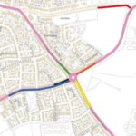 Map of the Nansledan highway works phases in Newquay