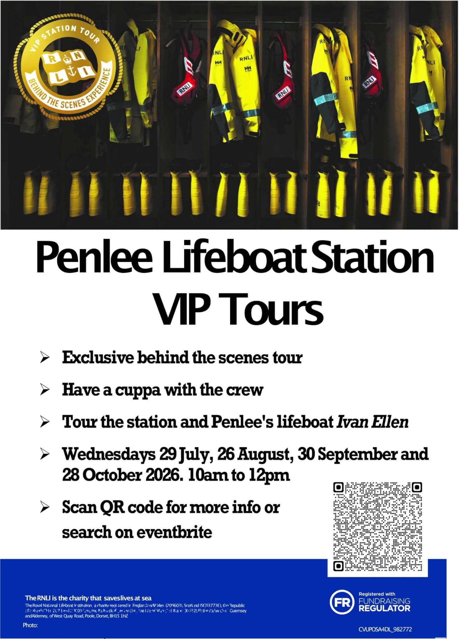 Poster for Penlee Lifeboat Station VIP Tours