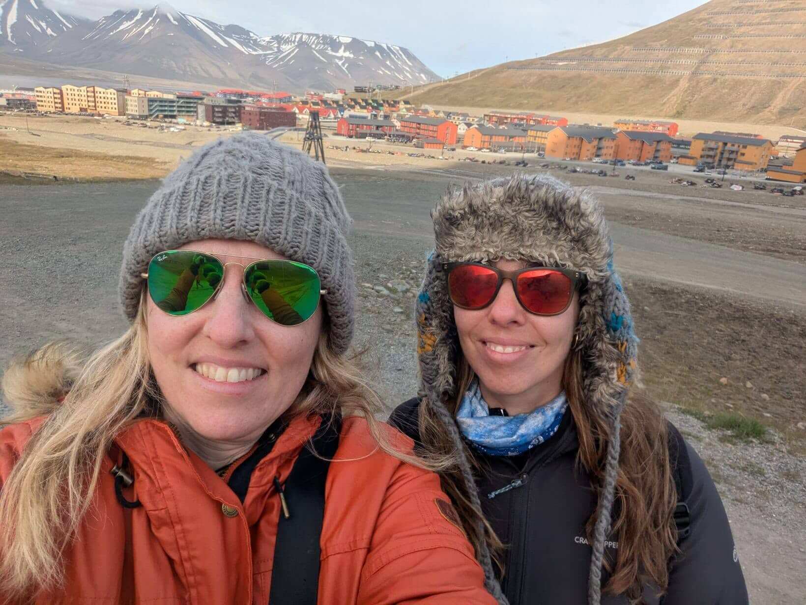 Sarah Thompson and Nicola Leith in Svalbard