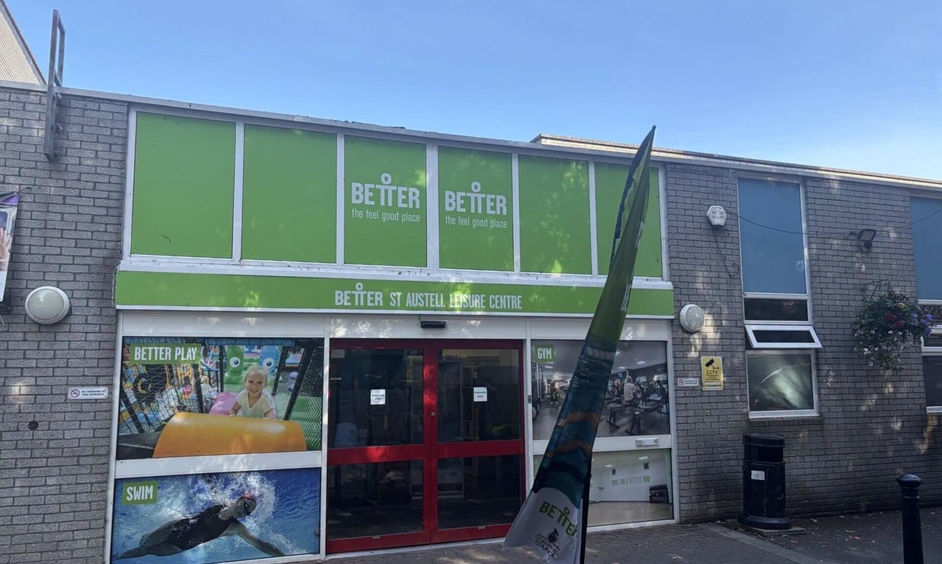 The entrance to Better St Austell Leisure Centre