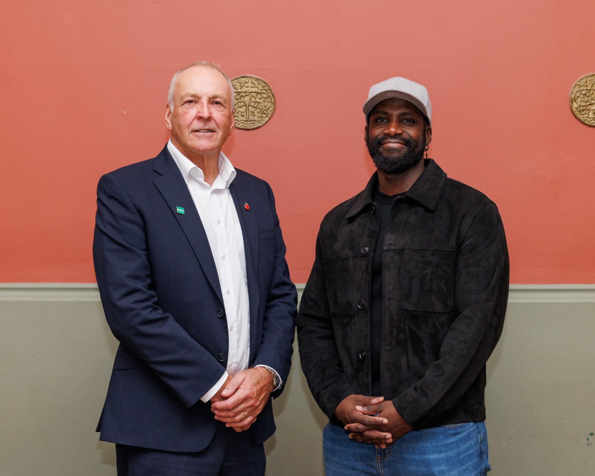 Stephen Maunder and Derek Owusu at the WEA awards