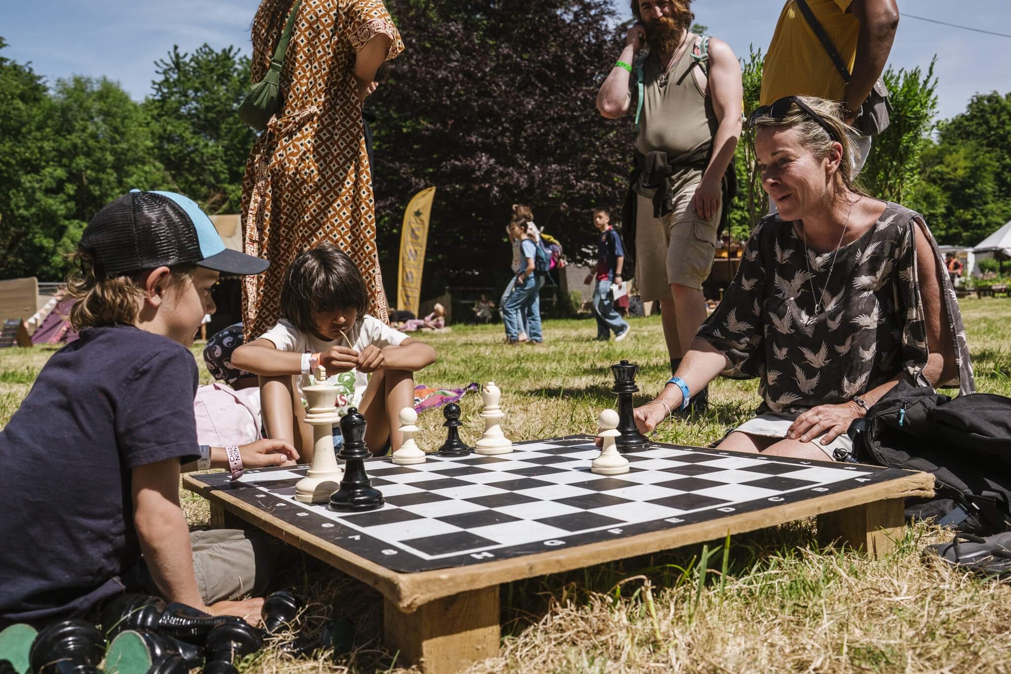Giant chess game at The Great Estate