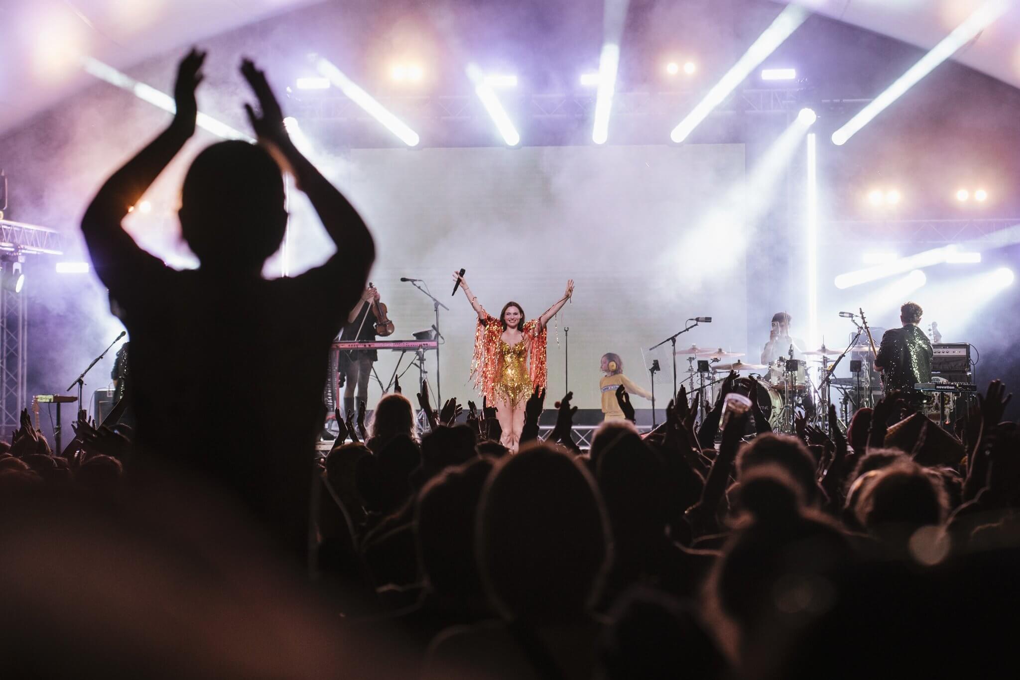 Sophie Ellis-Bextor on stage at The Great Estate
