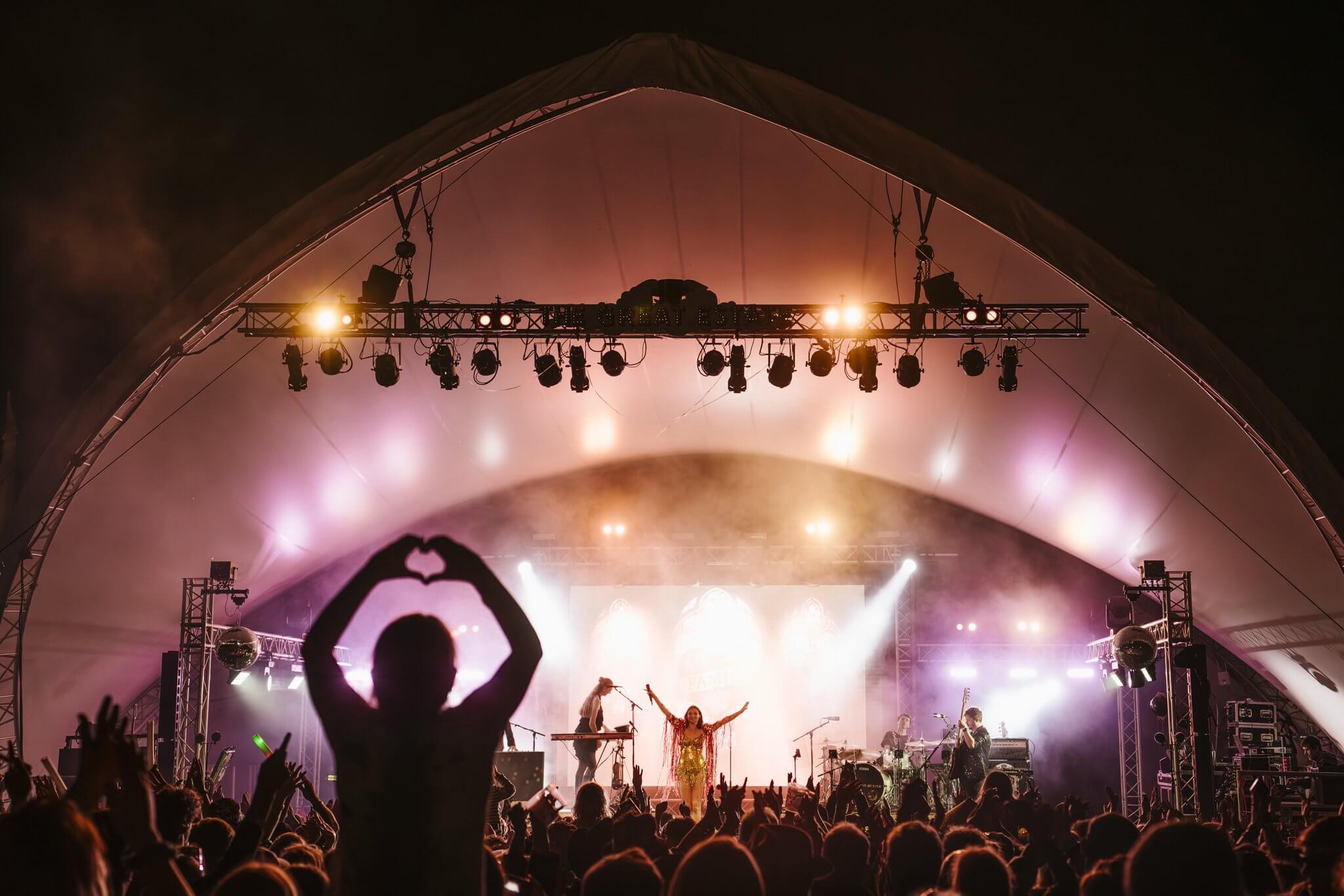 Crowd at the main stage at The Great Estate Festival