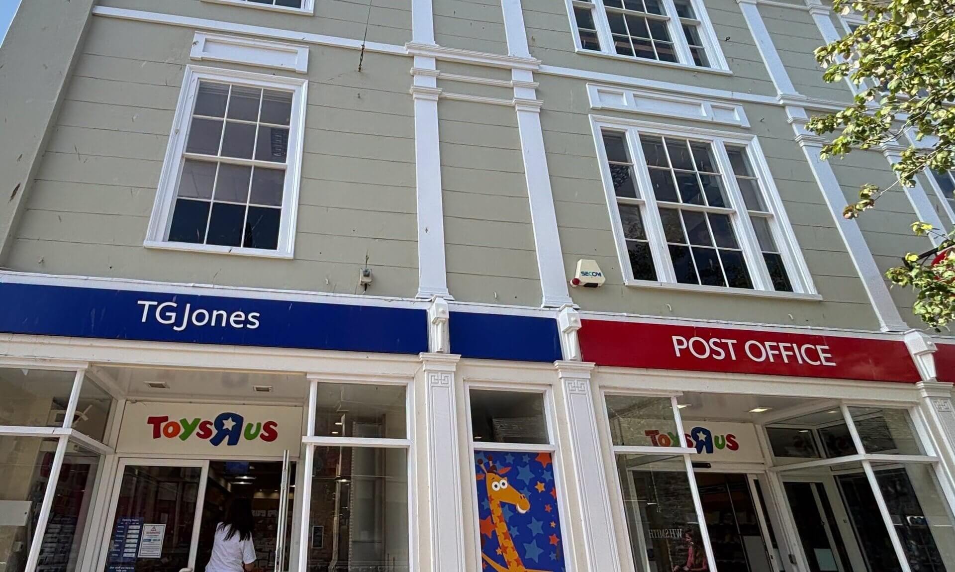 The TG Jones store and Post Office frontage on Pydar Street, Truro