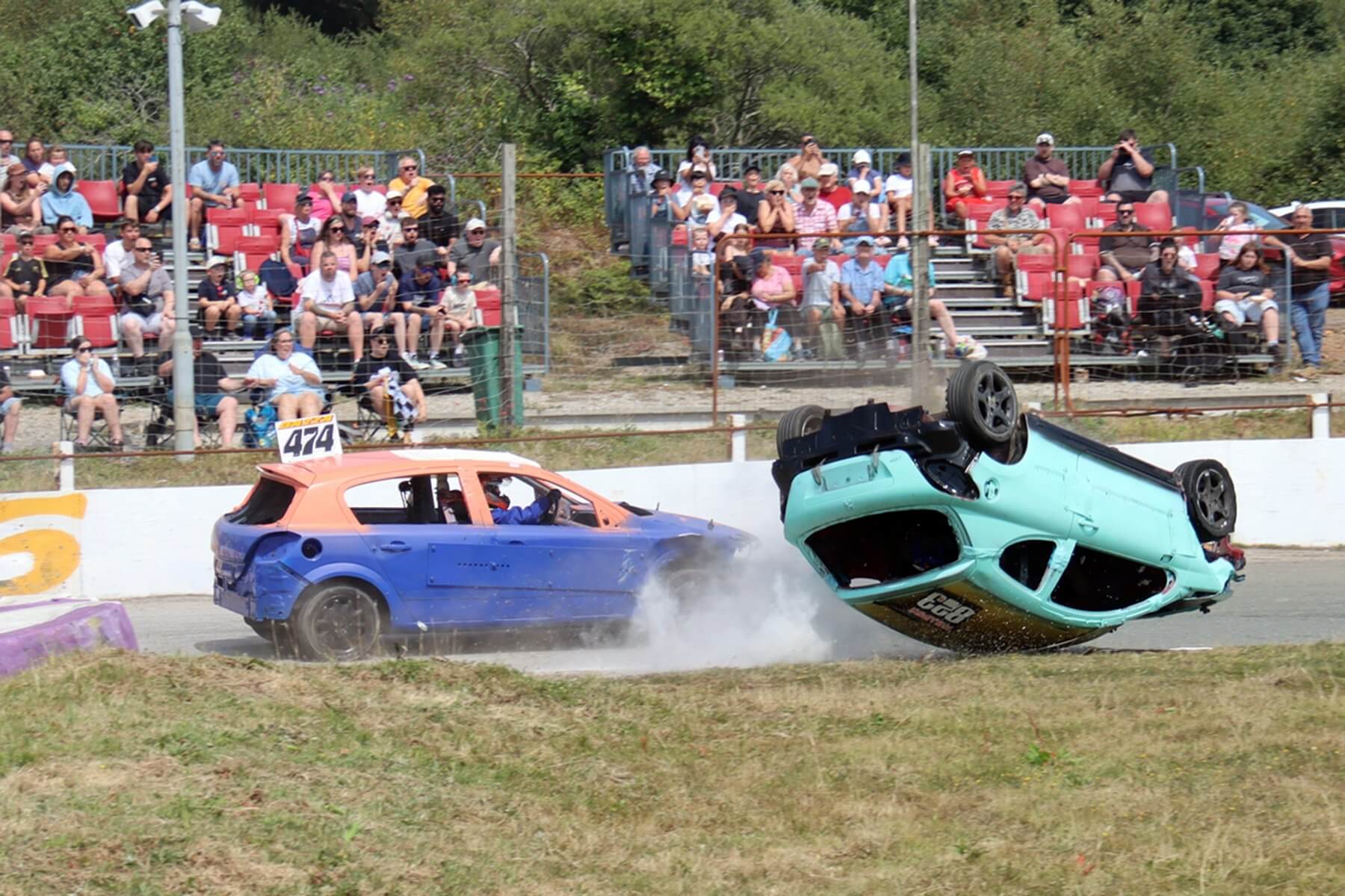 Tyler Phillips of Foxhole, a spectacular rollover in August