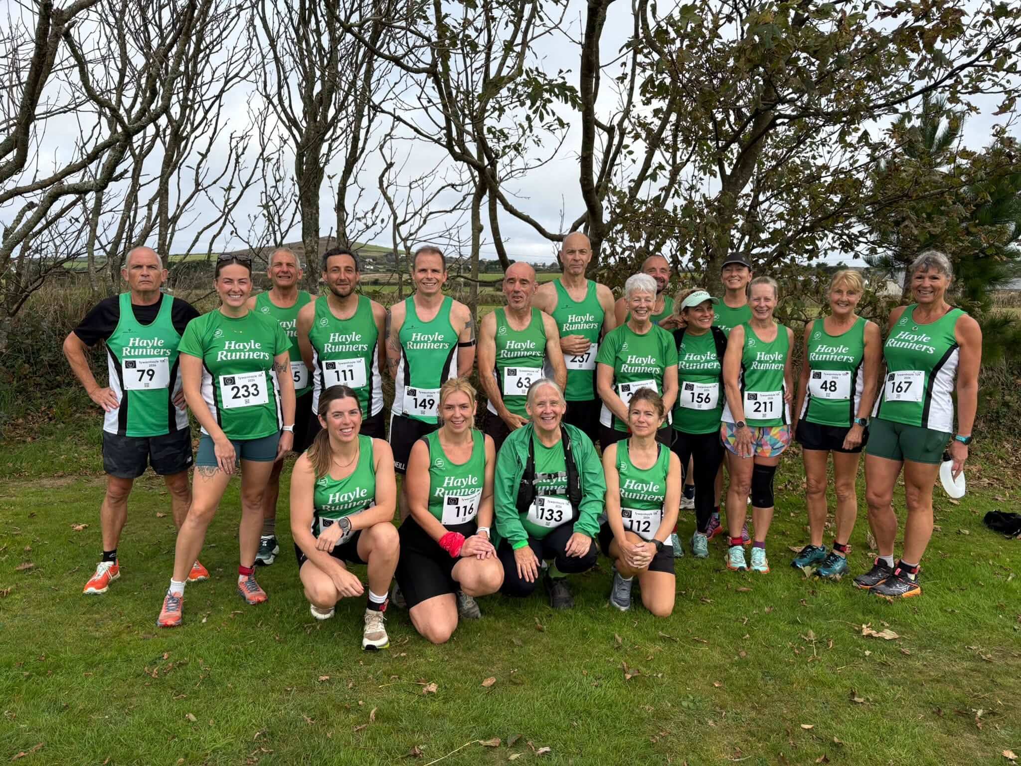 Hayle Runners team at the Tywarnhayle 10K