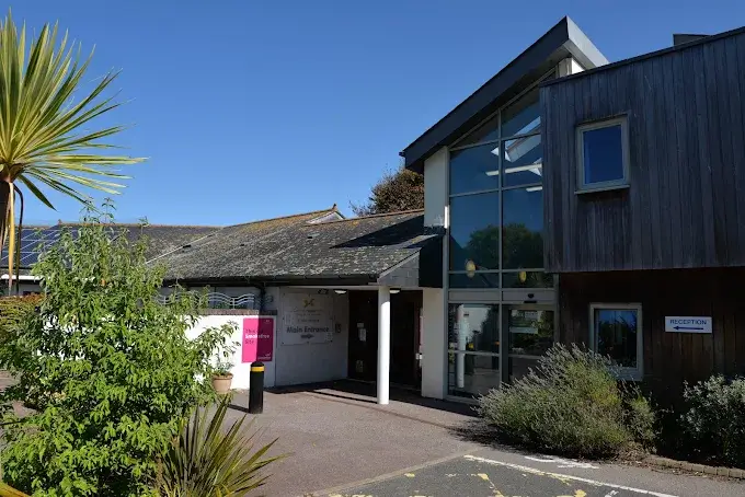 Main entrance of St Julia's Hospice in Hayle