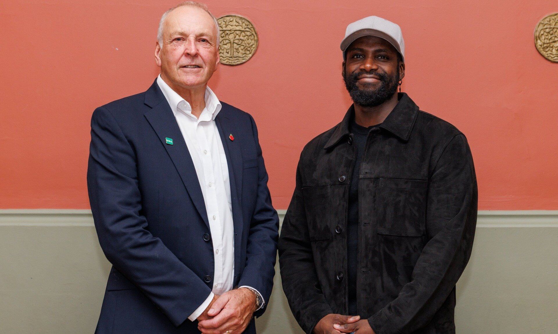 Stephen Maunder and Derek Owusu at the WEA awards