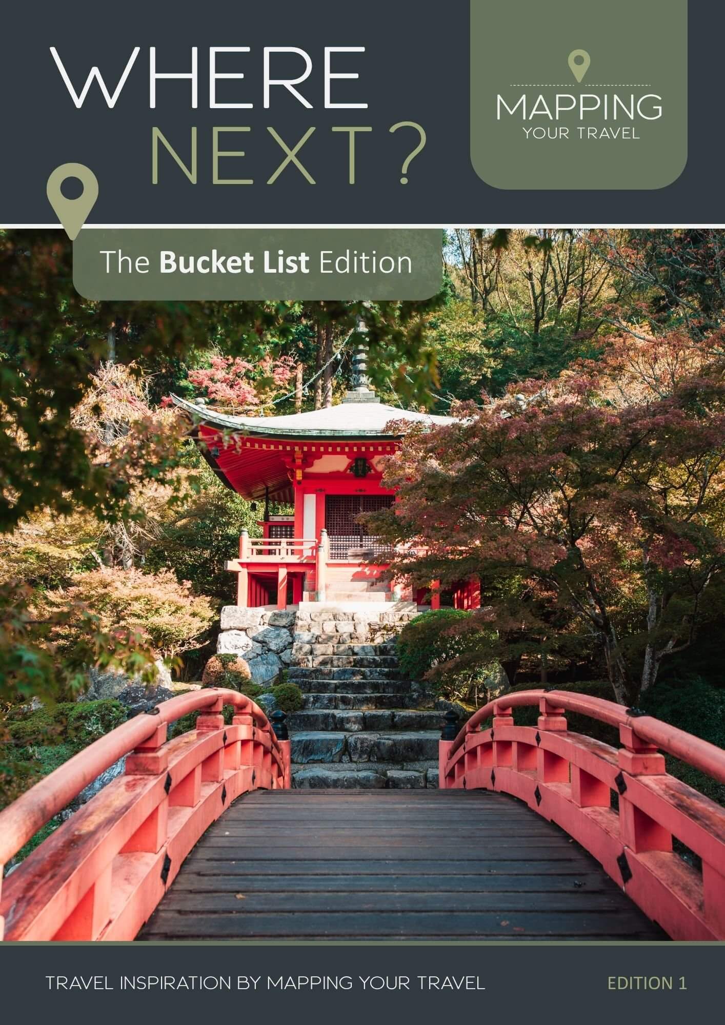 Cover of Where Next? magazine, The Bucket List edition