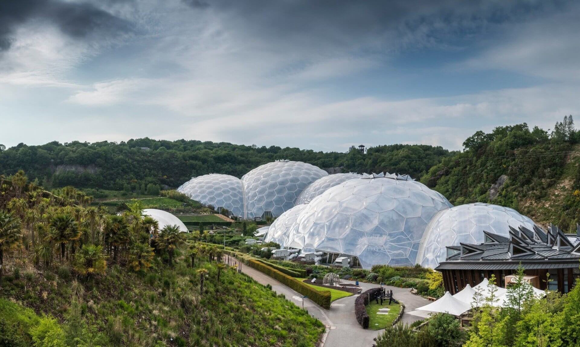 The biomes at the Eden Project in Cornwall