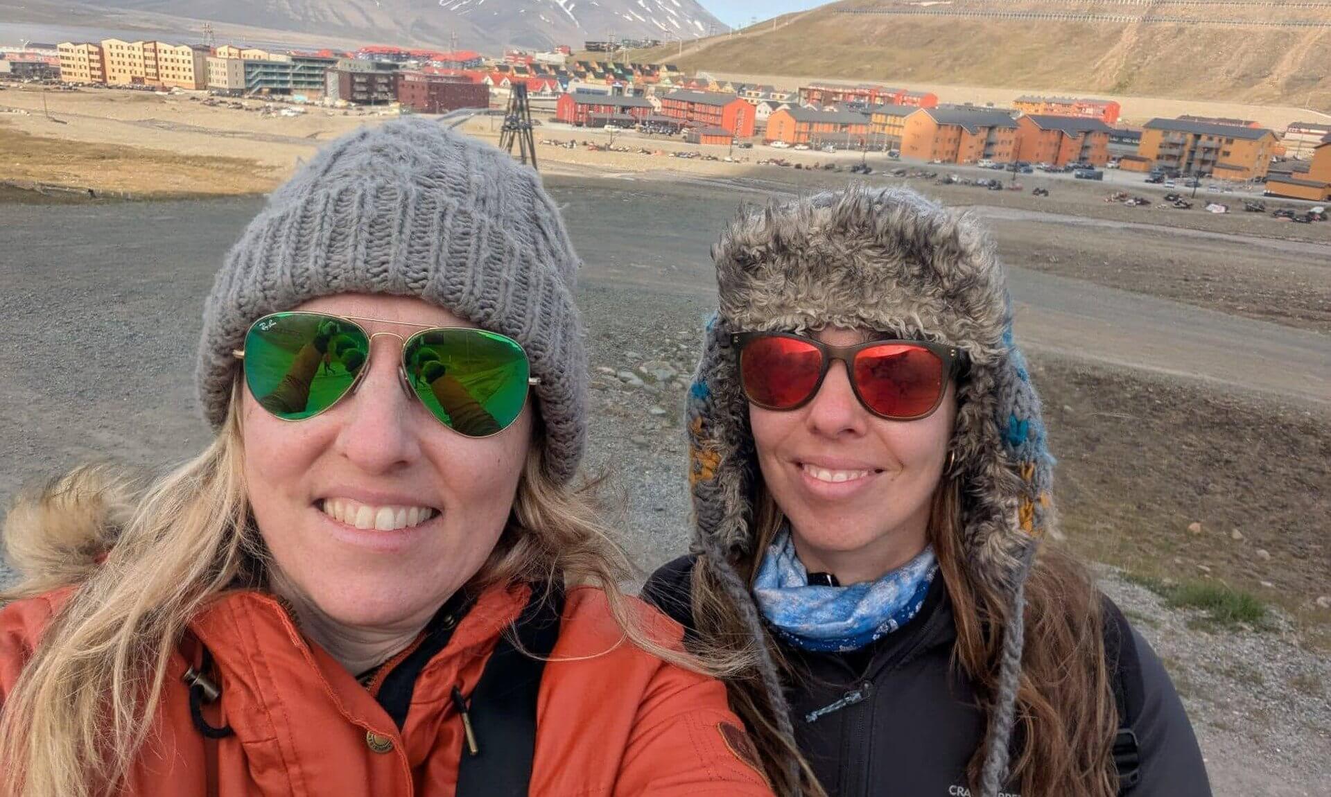 Sarah Thompson and Nicola Leith in Svalbard