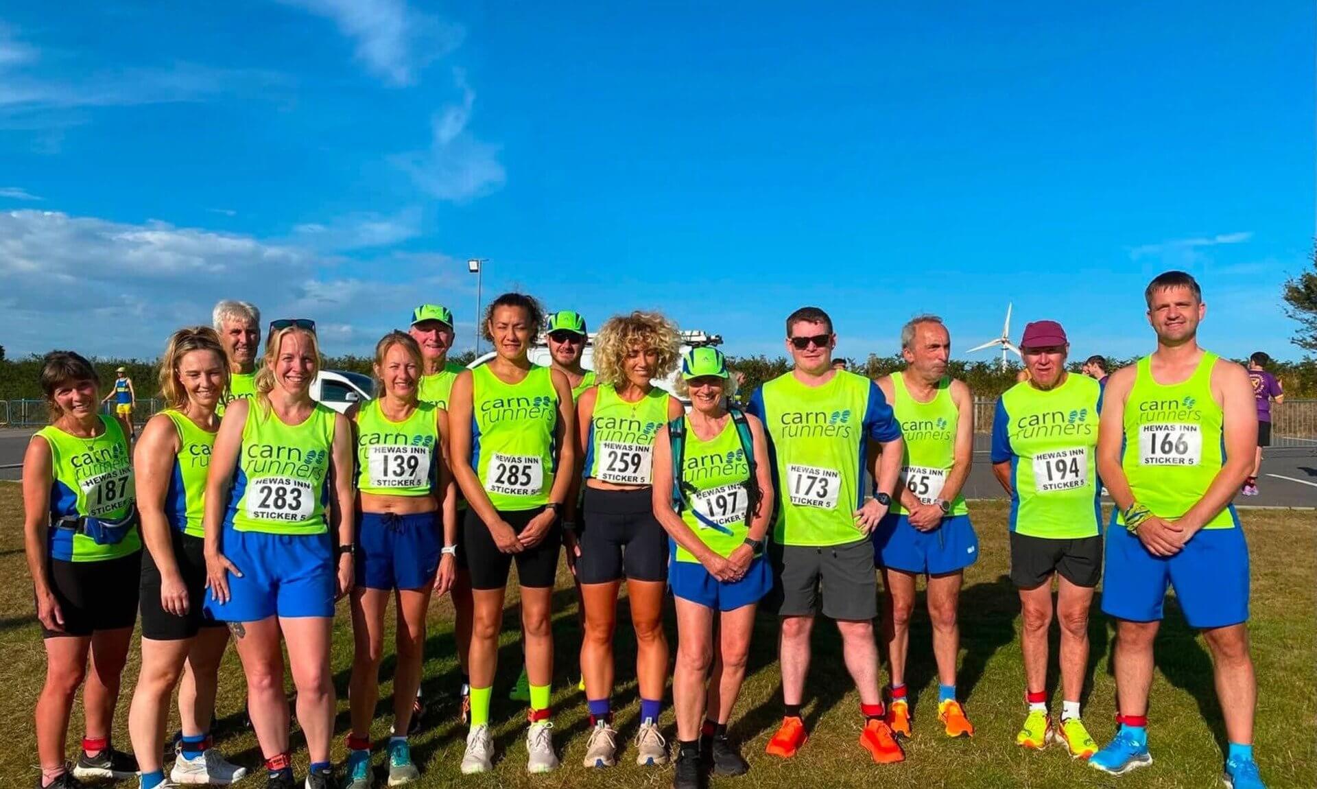 Carn Runners team at the Sticker 5 race