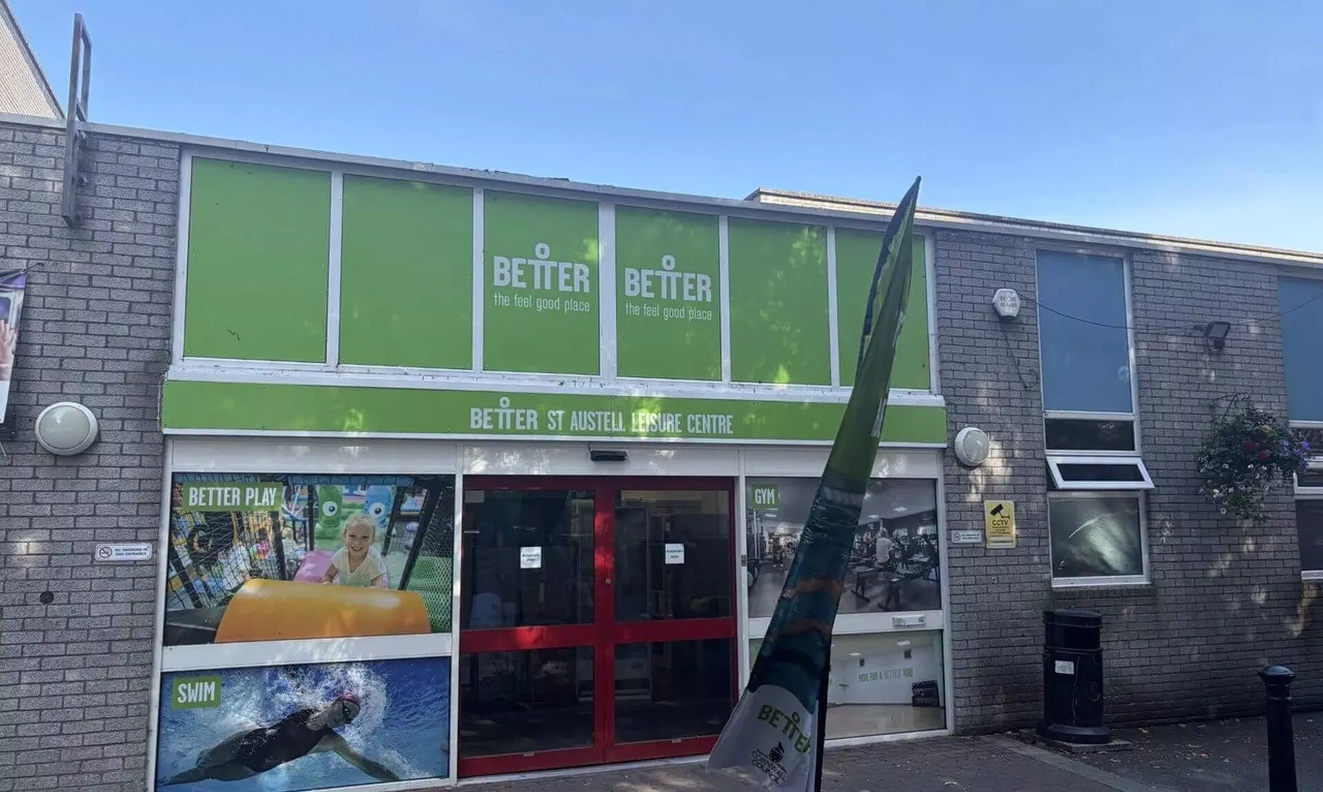 The entrance to Better St Austell Leisure Centre