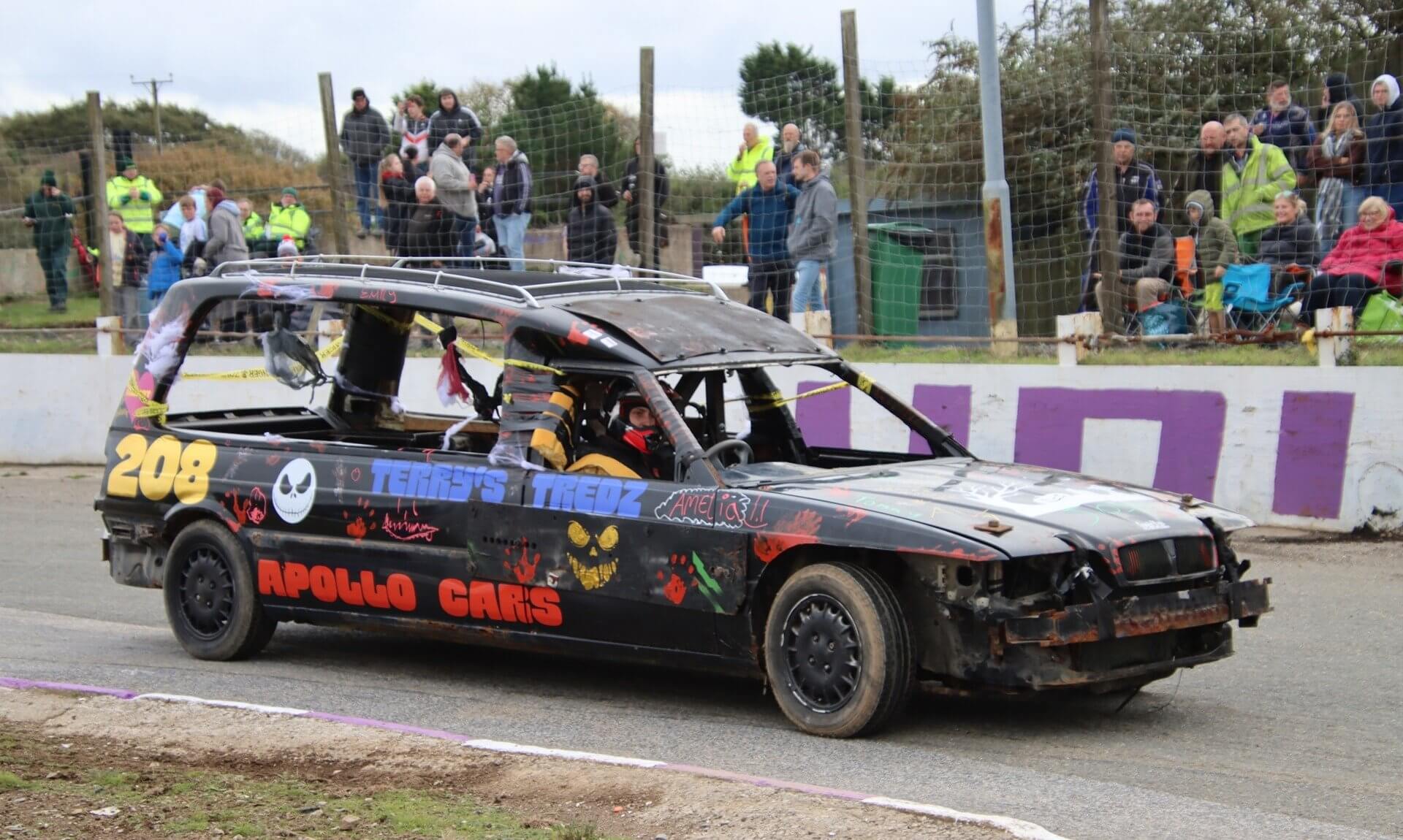 Kieran Barrett of Indian Queens raced a hearse