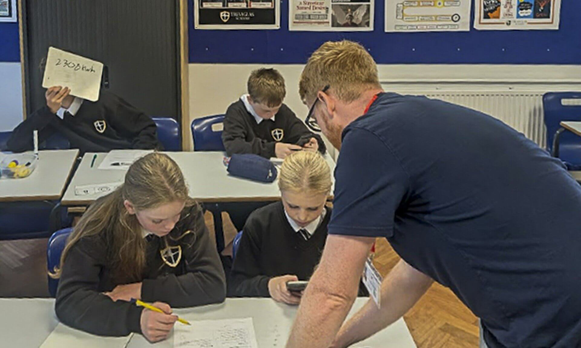 Year 8 students at Treviglas Academy working with Naked Solar during the Growth Sector Day